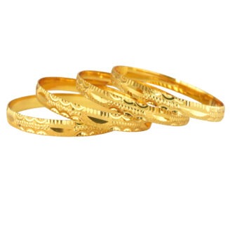 Radiant Essence Gold-Plated Bangles – Everyday Occasion Shine
