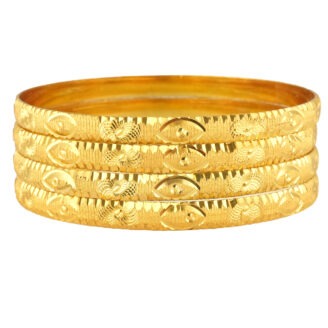 Golden Bloom Gold-Plated Bangles – Festive Statement Wear