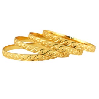 Graceful Bloom Gold-Plated Bangles – Ethnic Festive Wear