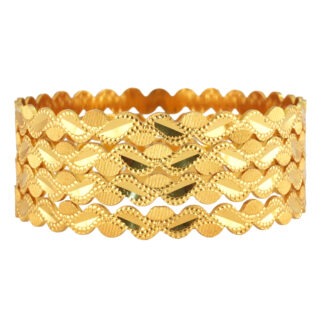 Elegant Glow Gold-Plated Bangles – Classic Festive Wear