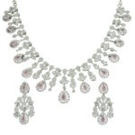 Glamorous Mint Pink Rhodium Plated Necklace – Premium Wear