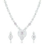 Classic Mint Pink Rhodium Plated Necklace – Classic Series