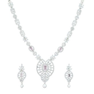 Classic Mint Pink Rhodium Plated Necklace – Classic Series
