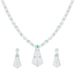 Classic Mint Green Gold-Plated Necklace – Graceful Wear