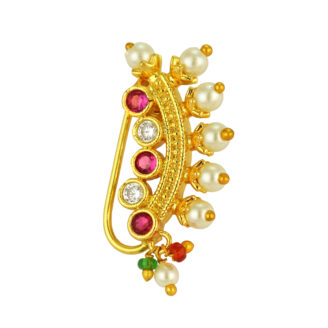 Radiant Star Gold-Plated Nose Ring – Festive Occasion | Jecy Jewels