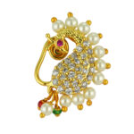 Eternal Grace Gold-Plated Nose Ring – Traditional Maharashtrian | Jecy Jewels