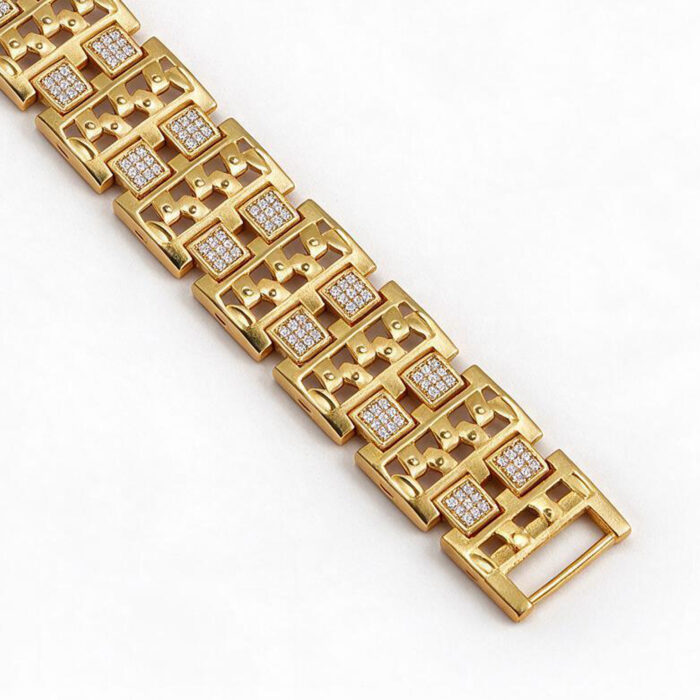 78124 -1 ZM alt="studded id link gold"