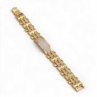 78124 BR alt="elegant men’s gold chain bracelet"