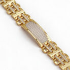 alt="elegant men’s gold chain bracelet"