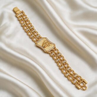 alt="sai baba gold bracelet"
