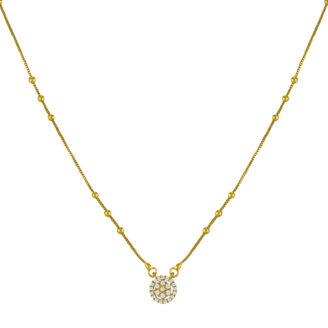 Modern One Gram Gold-Plated Pendant Chain – Sleek Daily Wear