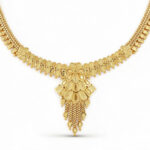 Paisley Loop Floral Necklace Set – Traditional Gold Design | Jecy Jewels