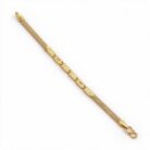 alt="textured mesh gold bracelet"