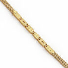 alt="textured mesh gold bracelet"