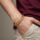 alt="cuban link gold bracelet"