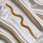 Woven Curb Chain Gold Bracelet | Jecy Jewels