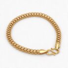 alt="curb chain gold bracelet"