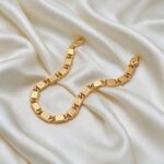 Designer Bar Link Gold Bracelet – Ethnic Engraved Design | Jecy Jewels