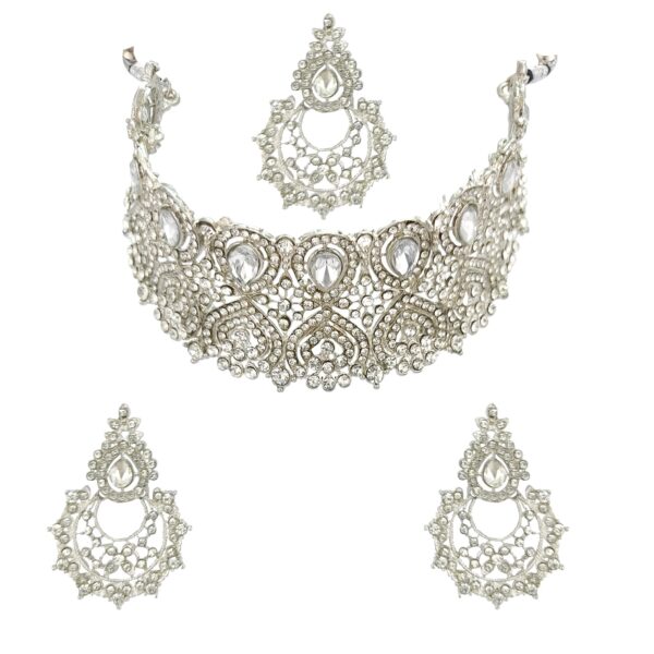 silver necklace set