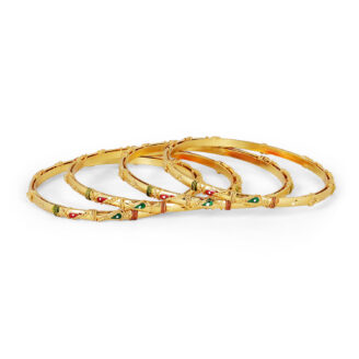 Royal Filigree Bangles – 24K One Gram Gold Plated Wedding Collection
