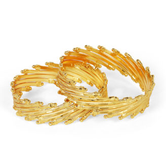 Heritage Curve Bangles – 24K One Gram Gold Plated Occasion Jewellery