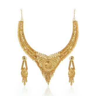 Royal Grace Necklace Set – 24K One Gram Gold Plated Wedding Jewellery