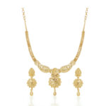 Elegant Petal Necklace Set – one gram gold-plated Micro Plated Wedding Wear