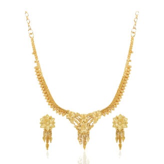 Minimal Elegance Necklace Set – 24K One Gram Gold Plated Daily Wear