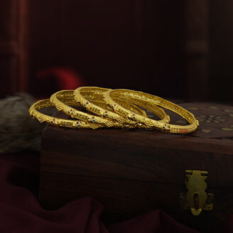 Bridal Gold Plated Bangles – Classic Wedding Elegance