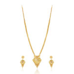 Bridal Gold Necklace Set: Heritage Long Design for Weddings | Jecy Jewels