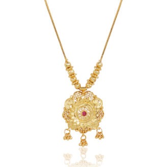 Royal Charm Chain Pendant – 24K One Gram Gold Plated Wedding Jewellery
