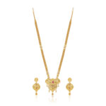 Timeless Beauty Long Necklace Set – 24K One Gram Gold Plated Wedding Jewellery