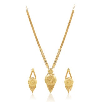 Elegant Long Necklace Set – 24K One Gram Gold Plated Wedding Collection