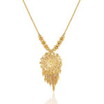 Elegant Pendant with Chain – 24K One Gram Gold Plated Wedding Collection