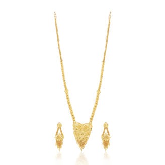 Golden Legacy Necklace Set – One Gram Gold Plated Wedding Collection