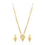 Royal Bloom Long Necklace Set – 24K One Gram Gold Plated Wedding Jewellery