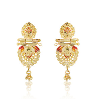 Regal Drop Earrings – 24K One Gram Gold Plated Occasion Wear