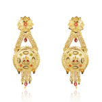 Royal Petal Earrings – One Gram Gold Plated Traditional Statement