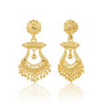 Festive Bloom Drop Earrings – one gram gold-plated Lightwear