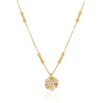 Delicate Floral Chain Pendant – 24K One Gram Gold Plated Daily Wear