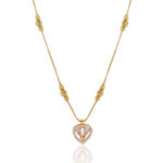 Heart Charm Baby Chain Pendant – One Gram Gold Plated Daily Wear