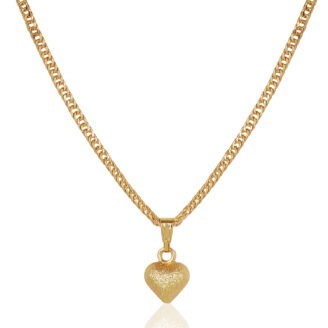Classic Round Chain Pendant – 24K One Gram Gold Plated Daily Wear Jewellery