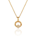 Star Design Chain Pendant – One Gram Gold Plated Baby Pendant for Daily Wear