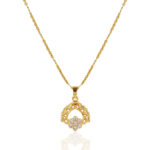 Trendy Drop Pendant with Chain – 24K One Gram Gold Plated Daily Wear