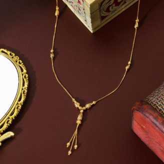 Graceful Gold Plated Ball Mala – one gram gold-plated Daily Wear Jewellery