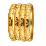Lustrous Glow Gold-Plated Bangles – Wedding Wear