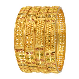 Regal Touch Gold-Plated Bangles – Occasion Jewellery