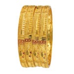 Bold Statement Gold-Plated Bangles – Party Ready