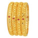 Tranquil Beauty Gold-Plated Bangles – Ethnic Glamour
