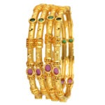 Enchanted Aura Bangles – Modern Gold-Plated Craft